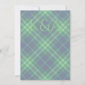 Traditionele Schotse Tartan en Schotse distel Kaart (Achterkant)