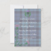 Traditionele Schotse Tartan en Schotse distel Save The Date (Achterkant)