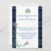 Traditionele Schotse Tartan grens en distel Kaart (Voorkant)