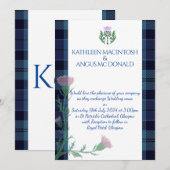 Traditionele Schotse Tartan grens en distel Kaart (Voorkant / Achterkant)