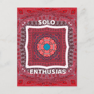 Traditionele Sindhi Cultuur Ajrak Patroon Art Prin Briefkaart