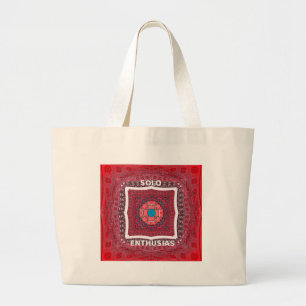 Traditionele Sindhi Cultuur Ajrak Patroon Art Prin Grote Tote Bag