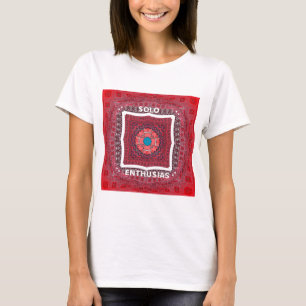 Traditionele Sindhi Cultuur Ajrak Patroon Art Prin T-shirt