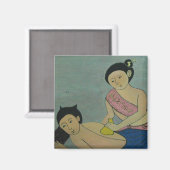 Traditionele slachting in Thailand Magneet (Voorkant / Achterkant)