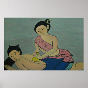 Traditionele slachting in Thailand Poster