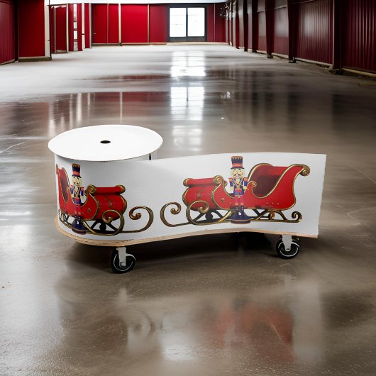 Traditionele Sleigh Notenkraker Kerstmis Lint