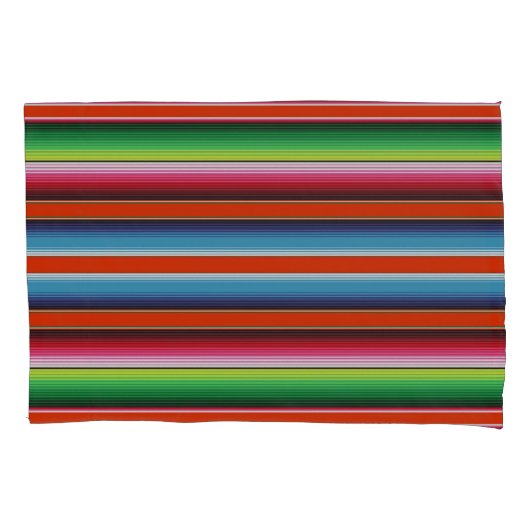 Traditionele Spaanse Serape Fiesta Mexicaanse Blan Kussensloop (Voorkant)