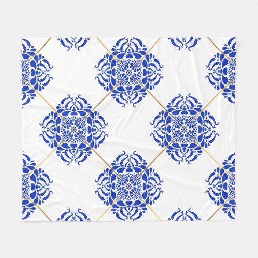 Traditionele spanje naadloos. Spaanse cerami Fleece Deken (Voorkant (Horizontaal))