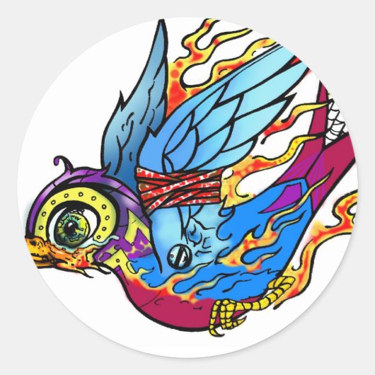 Traditionele Sparrow Sticker (Voorkant)