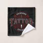 Traditionele stijl voeg de Tattoo van de NAAM van  Bad Handdoek (Wasdoekje)