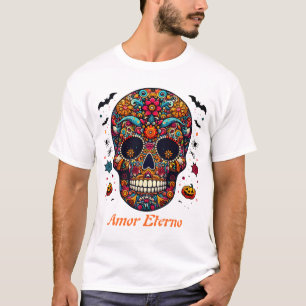 Traditionele Suiker Schedel Halloween Mexicaanse K T-shirt