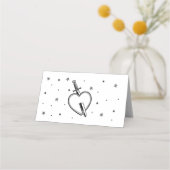 Traditionele Tattoo hart gevouwen naam Kaarten bru (Achterkant)