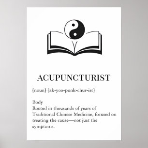 Traditionele TCM-muurkunst voor acupuncturisten Poster