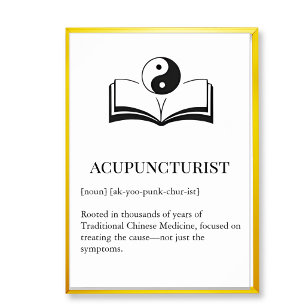 Traditionele TCM-muurkunst voor acupuncturisten Poster