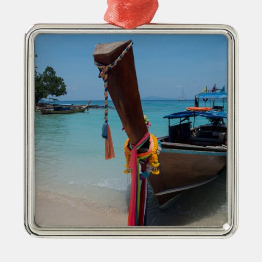 Traditionele Thaise Boat Metalen Ornament (Voorkant)