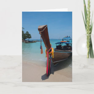 Traditionele Thaise boot Kaart