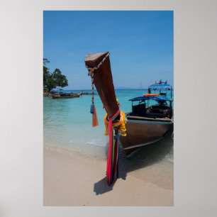 Traditionele Thaise boot Poster