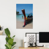 Traditionele Thaise boot Poster (Thuiskantoor)