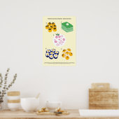 Traditionele Thaise dessert - zwart-wit Poster (Keuken)