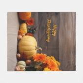 Traditionele Thanksgiving fleecedeken Fleece Deken (Voorkant (Horizontaal))