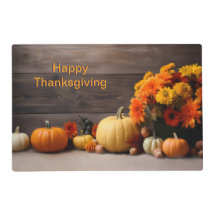 Traditionele Thanksgiving papier placemat