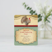 Traditionele Thanksgiving van Turkije Kaart (Staand voorkant)