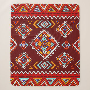 Traditionele tribale, etnische naadloze textuur. sherpa deken