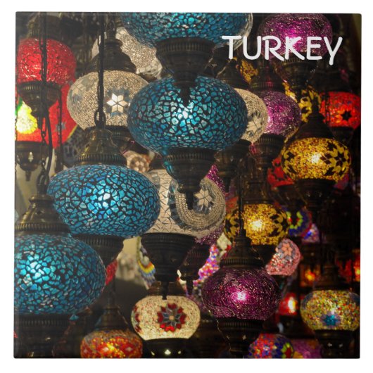 Traditionele Turkse lampen Tegeltje (Voorkant)