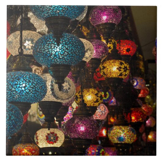 Traditionele Turkse lampen Tegeltje (Voorkant)