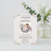 Traditionele uitnodiging voor fotoweddenschappen (Staand voorkant)