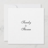 Traditionele uitnodiging voor witte bruiloft (Achterkant)