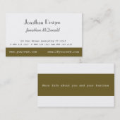 Traditionele, unieke standaard traditionele standa visitekaartje (Voorkant / Achterkant)