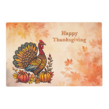 Traditionele Vakantie Thanksgiving Papier Placemat