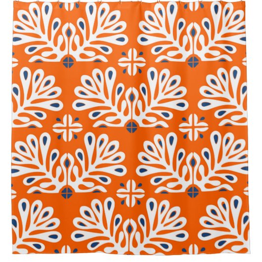 Traditionele versiering in Scandinavische stijl Douchegordijn (Voorkant)