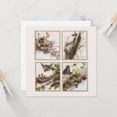 Traditionele  Victoriaans kerst Kaart (Voorkant / Achterkant in situ)