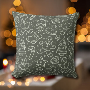 Traditionele Vintage Kerst Gingerbread Man Kussen