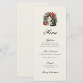 Traditionele vintage kerst menu (Voorkant / Achterkant)