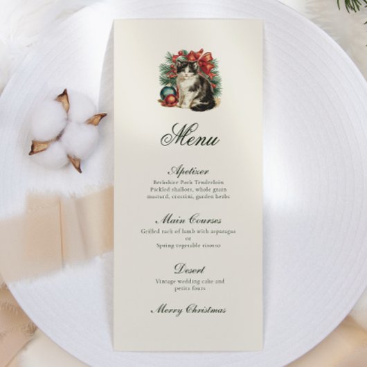 Traditionele vintage kerst menu