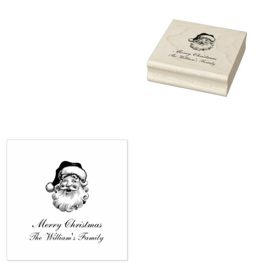 Traditionele vintage kerst 	rubberstempel (Gestempeld)