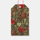 Traditionele vintage kerstgrillen cadeaulabel (Achterkant)