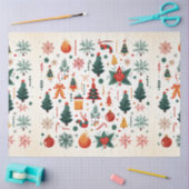 Traditionele Vintage Kerstmis Decoupage Tissuepapier (Craft)