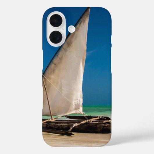 Traditionele vissersboot op het strand Case-Mate iPhone case (Achterkant)