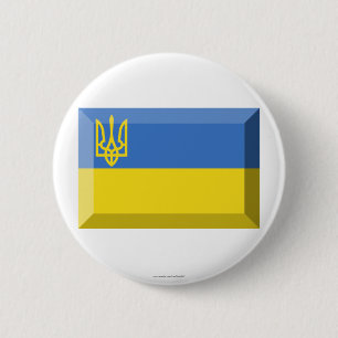 Traditionele vlaggenjuweel in Oekraïne Ronde Button 5,7 Cm