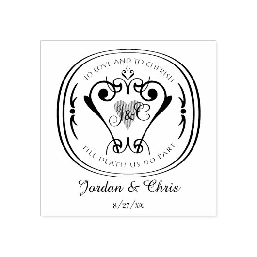 Traditionele Vows Crest Wood Art Stamp Rubberstempel (Afrduk)