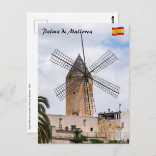 Traditionele windmolen in Palma de Mallorca - Span Briefkaart
