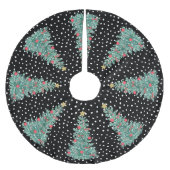 Traditionele wintersneeuw zwarte kerstboom rok (Voorkant)