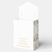 Traditionele witte lace oude dwergbruiloft bedankdoosjes (Geopend)