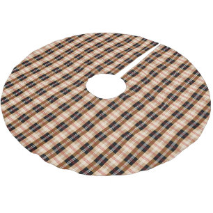 Traditionele zwart en tan plaid kerstboom rok