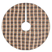 Traditionele zwart en tan plaid kerstboom rok (Voorkant)