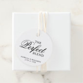 Traditionele zwart-wit formele elegante bruiloft bedankjes labels (In situ)